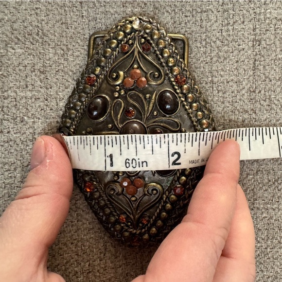VINTAGE Diamond Shaped Belt Buckle with Stones - Picture 5 of 5
